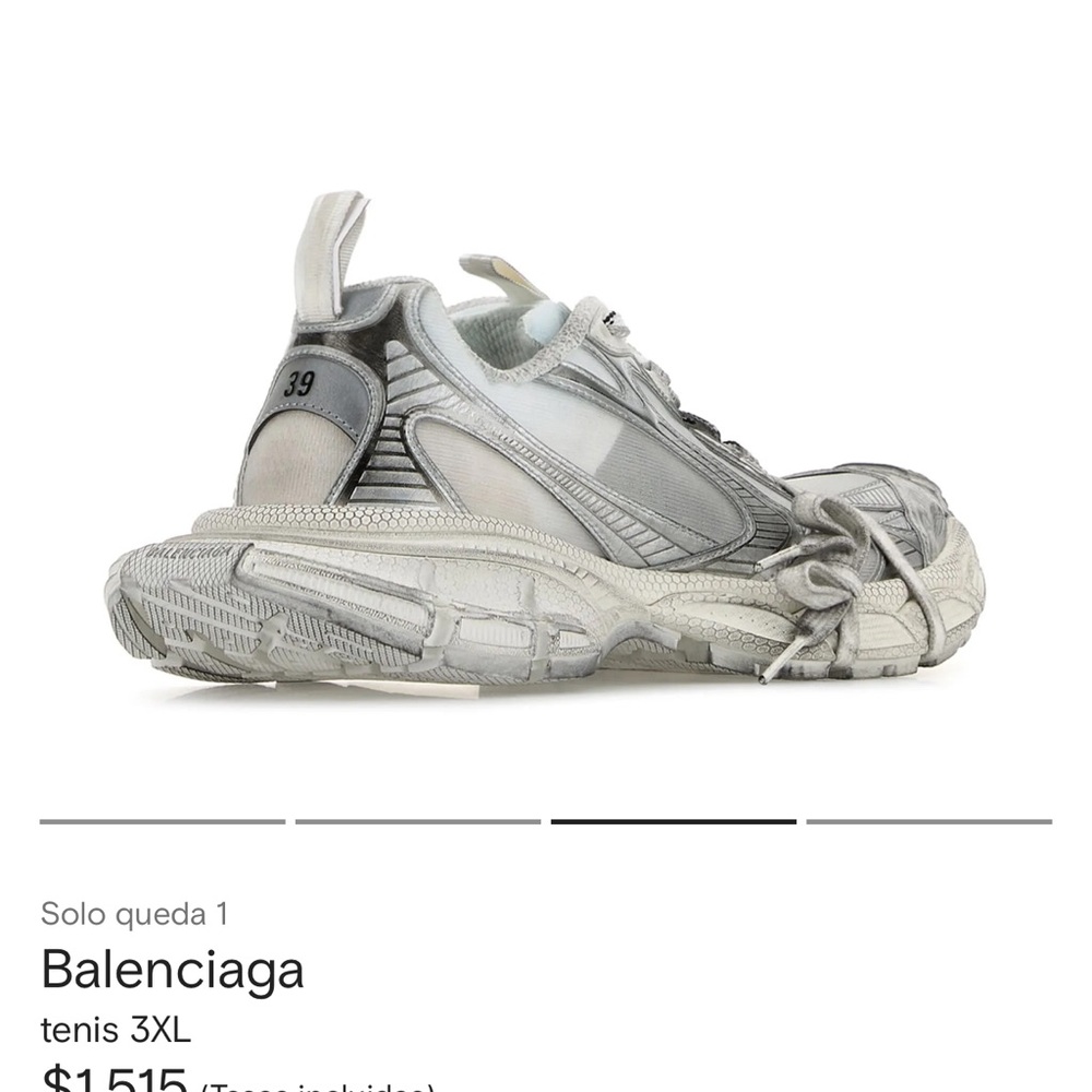 Balenciaga Cream and Gray Athletic Shoes - Picture 4 of 6